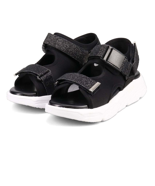 モデロ MODELLO グリッターベルテッド スポーツサンダル DML6054