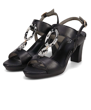 テーン tehen ダブルベルトデザイン・7.5cmヒールサンダル　TN1802