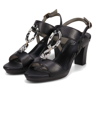 テーン tehen ダブルベルトデザイン・7.5cmヒールサンダル　TN1802