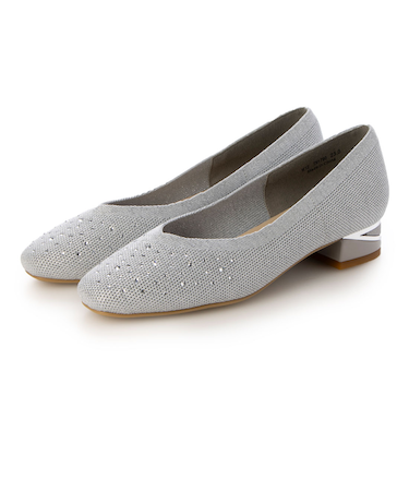 テーン tehen ニット素材のVカットパンプス  TN1790