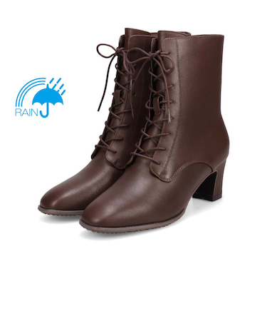 【撥水仕様】モデロ MODELLO 5.5cmヒール レースアップショートブーツ  DML5503