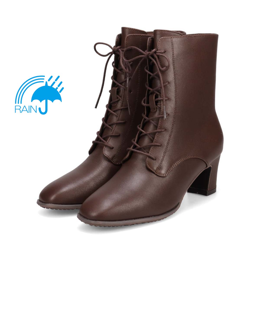 【撥水仕様】モデロ MODELLO 5.5cmヒール レースアップショートブーツ  DML5503