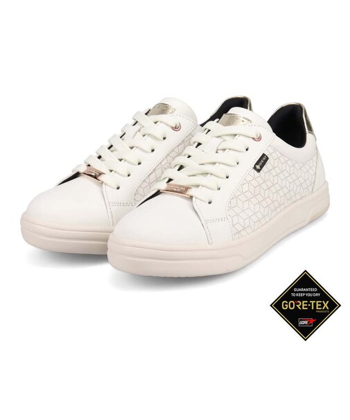 【GORE-TEX】マドラスウォーク madras Walk　幾何学模様レースアップ レザースニーカー  MWL1022C