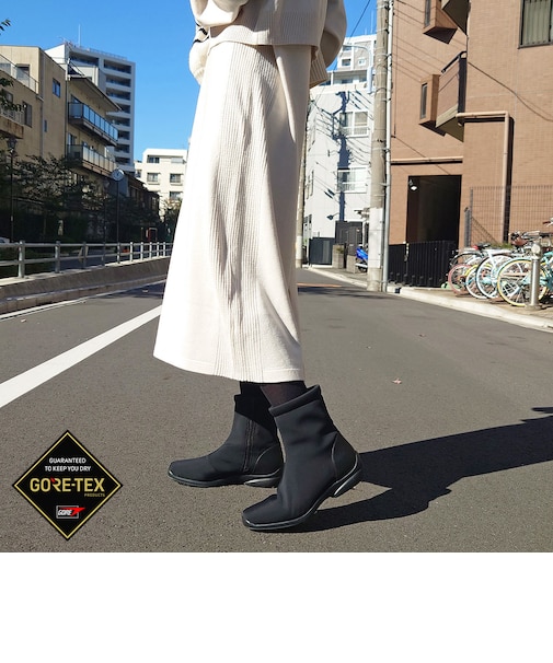 【GORE-TEX】 マドラスウォーク madras Walk フラットで履きやすい♪ロングスカートにも相性の良い　シンプルなショートブーツ  MWL2072