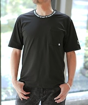 ロゴプリントハンソデクルーネック