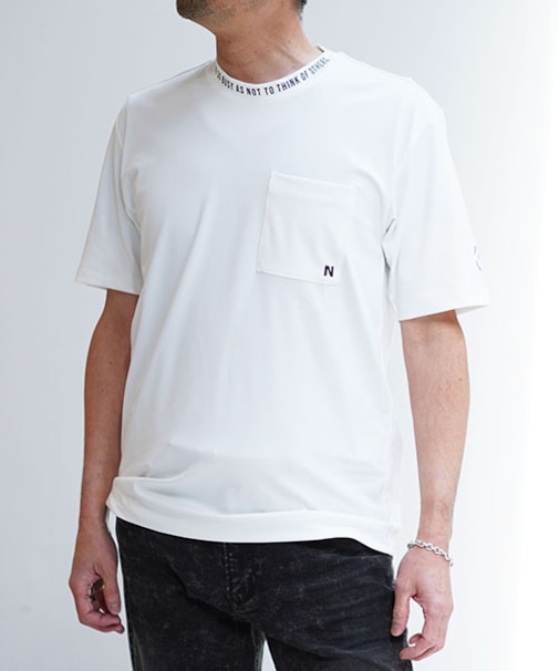 ロゴプリントハンソデクルーネック