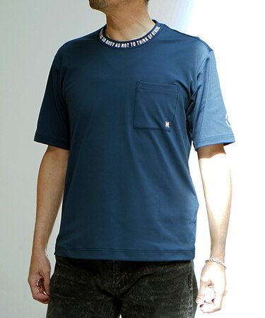 ロゴプリントハンソデクルーネック