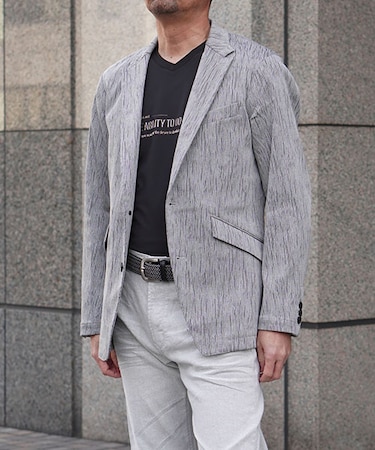 総柄ジャガード２Ｂジャケット