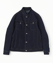 ヨコ黒ストレッチツイル＆ストレッチデニムブルゾン