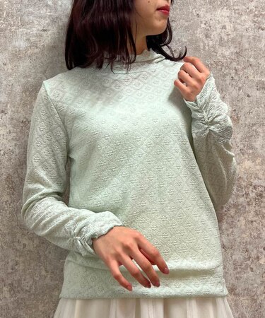 花×ダイヤ柄シアーインナー