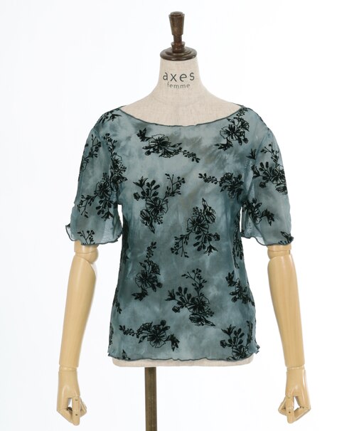 袖ギャザーシアーインナー