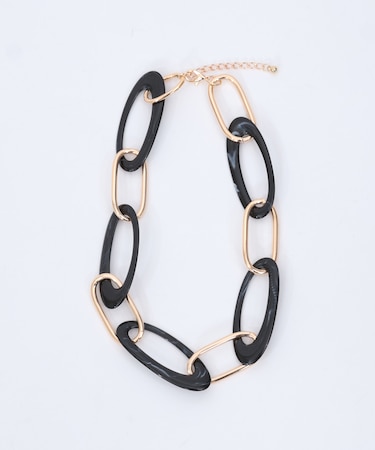 オーバルアクセントネックレス