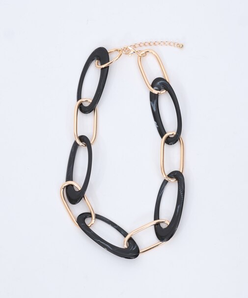 オーバルアクセントネックレス