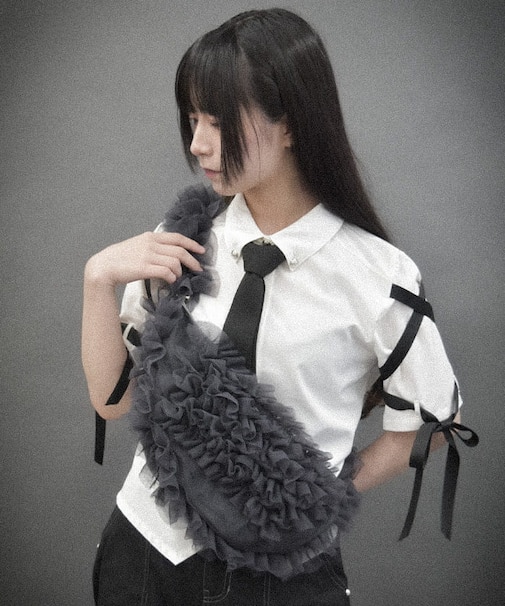 チュールフリルバッグ