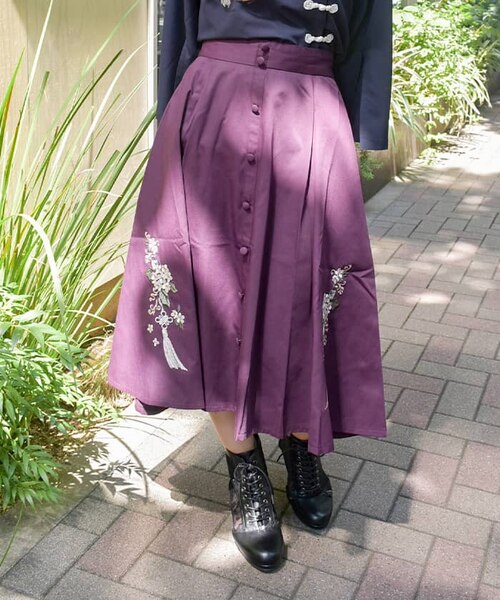 ジャスミン刺繍スカート｜アクシーズファム アウトレットの