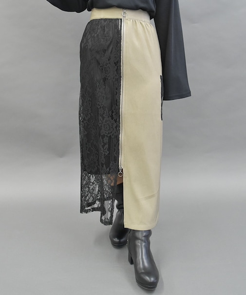 ジップ付レースタイトＳＫ