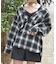 チェック柄ロングシャツ