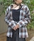 チェック柄ロングシャツ