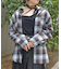 チェック柄ロングシャツ