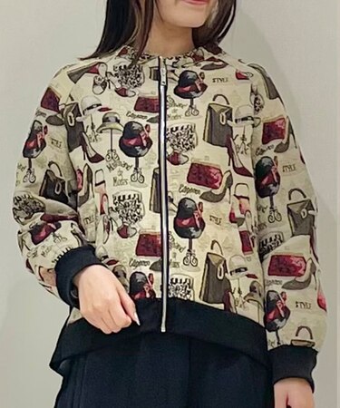 後配色ゴブランブルゾン