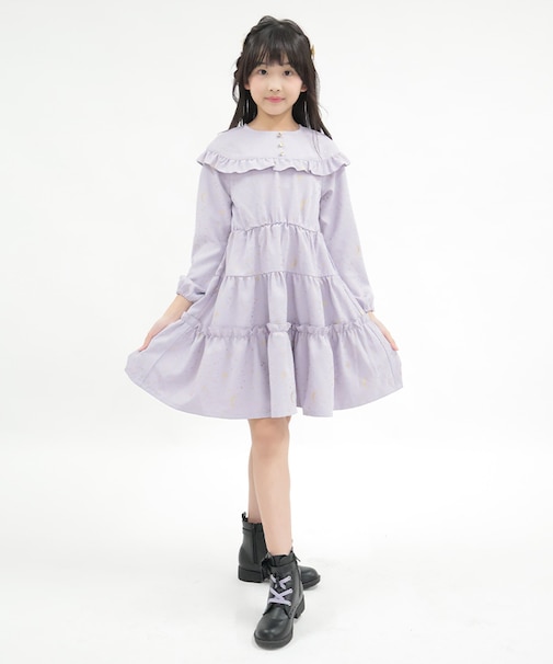 天体星空箔プリントワンピース