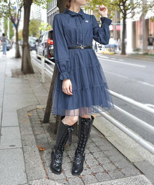 Ou? by EDWIN】フラワー刺しゅうデニムスカート 希少】VIVIENNE TAM 花