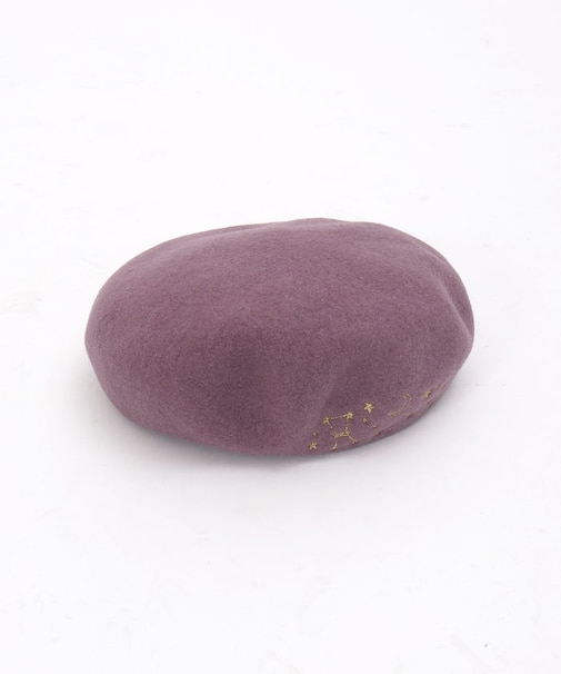 冬の星座刺繍ベレー