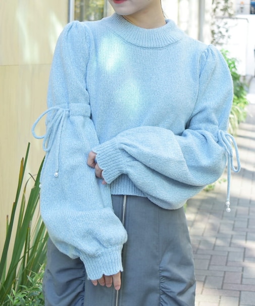 ドロストリボンメランジニット