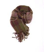 ループ糸チェックストール