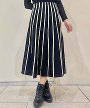 ファー使ストライプニットＳＫ