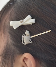 リボンキャットヘアピンＳＥＴ