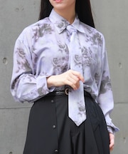 タイ付ボカシローズシャツ