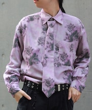 タイ付ボカシローズシャツ