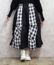 配色タックスカート