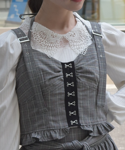 コルセット風デザインビスチェ