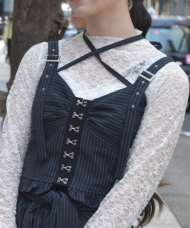 コルセット風デザインビスチェ