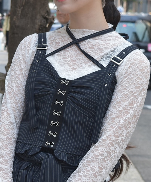 コルセット風デザインビスチェ