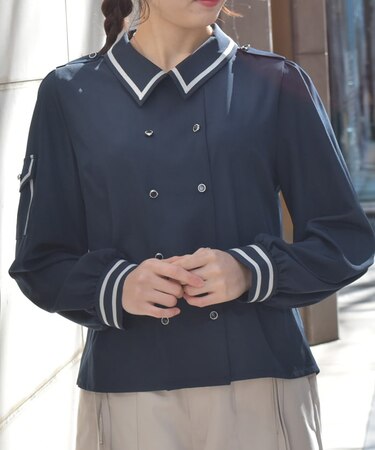 Ｗボタンミリタリー配色ＢＬ