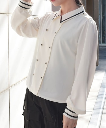 Wボタンミリタリー配色BL