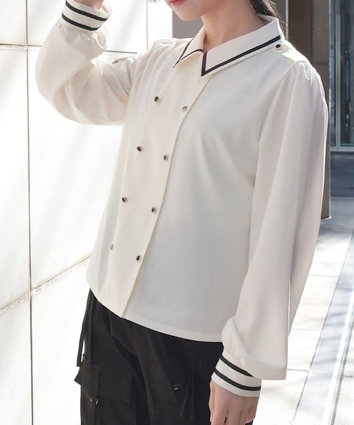 Wボタンミリタリー配色BL