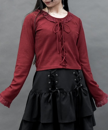 レースアップカットプル