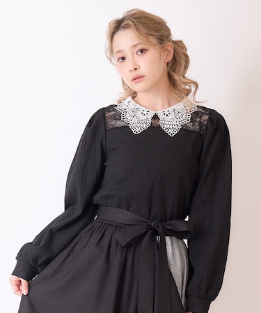 レース襟ビスチェ切替PO