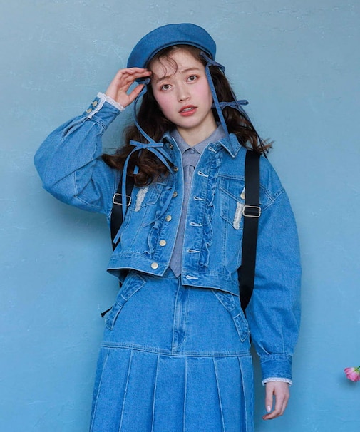 レース×フリルデニムＪＫＴ