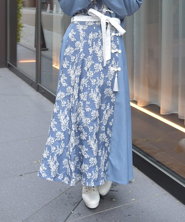 ジャカード×チャイナスカート