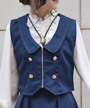 ディープネックジップベスト