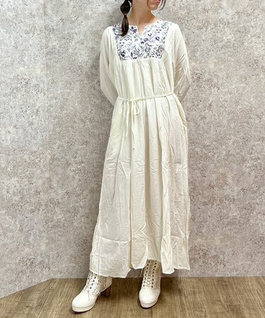 刺繍モチーフマキシＯＰ