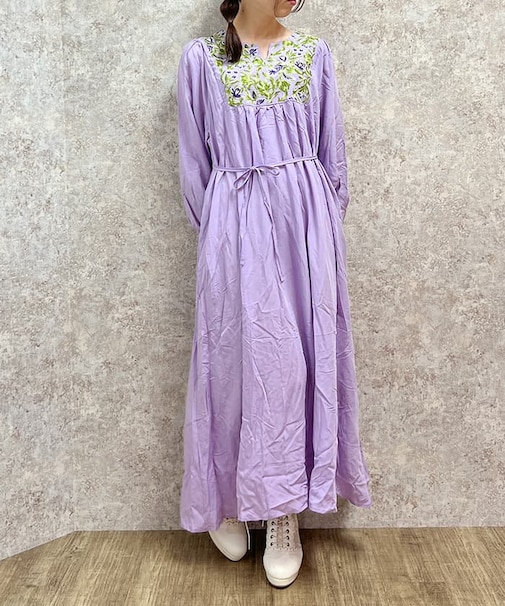 刺繍モチーフマキシＯＰ