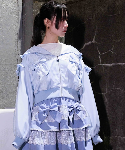 リボンフリルブルゾン