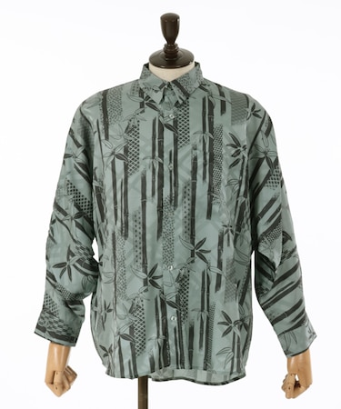 竹林PTドルマン長袖シャツ