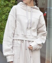 フード付ショートスウェット